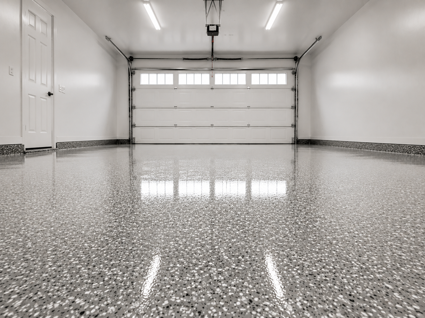 Professionally installed epoxy floor coating in a Frisco, TX garage — LNM Epoxy contractor serving Dallas–Fort Worth