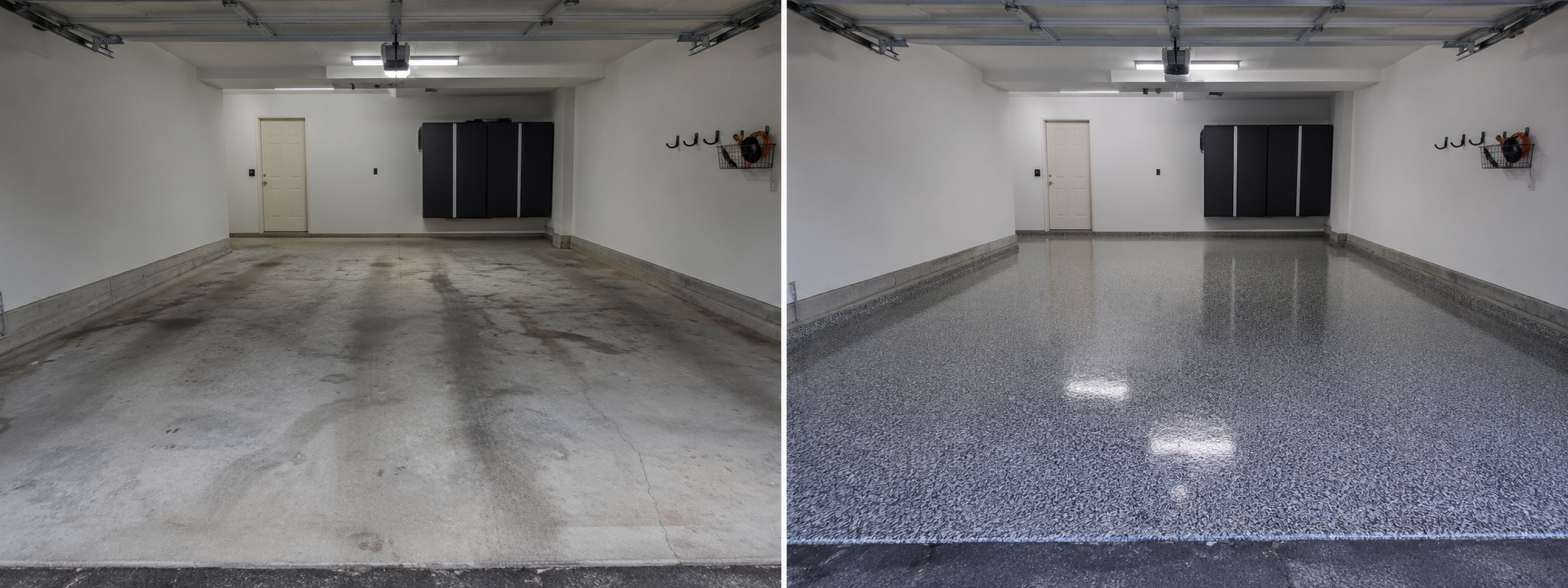 Bare concrete garage floor before epoxy coating — Frisco, TX